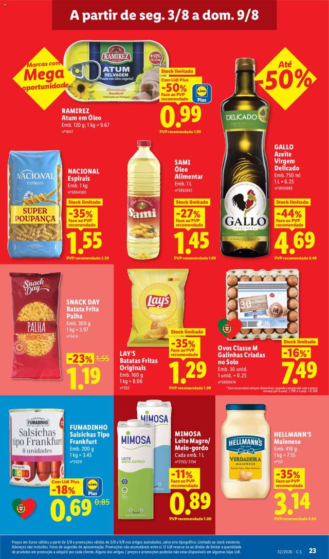 Novo folheto Lidl a partir de 03/08