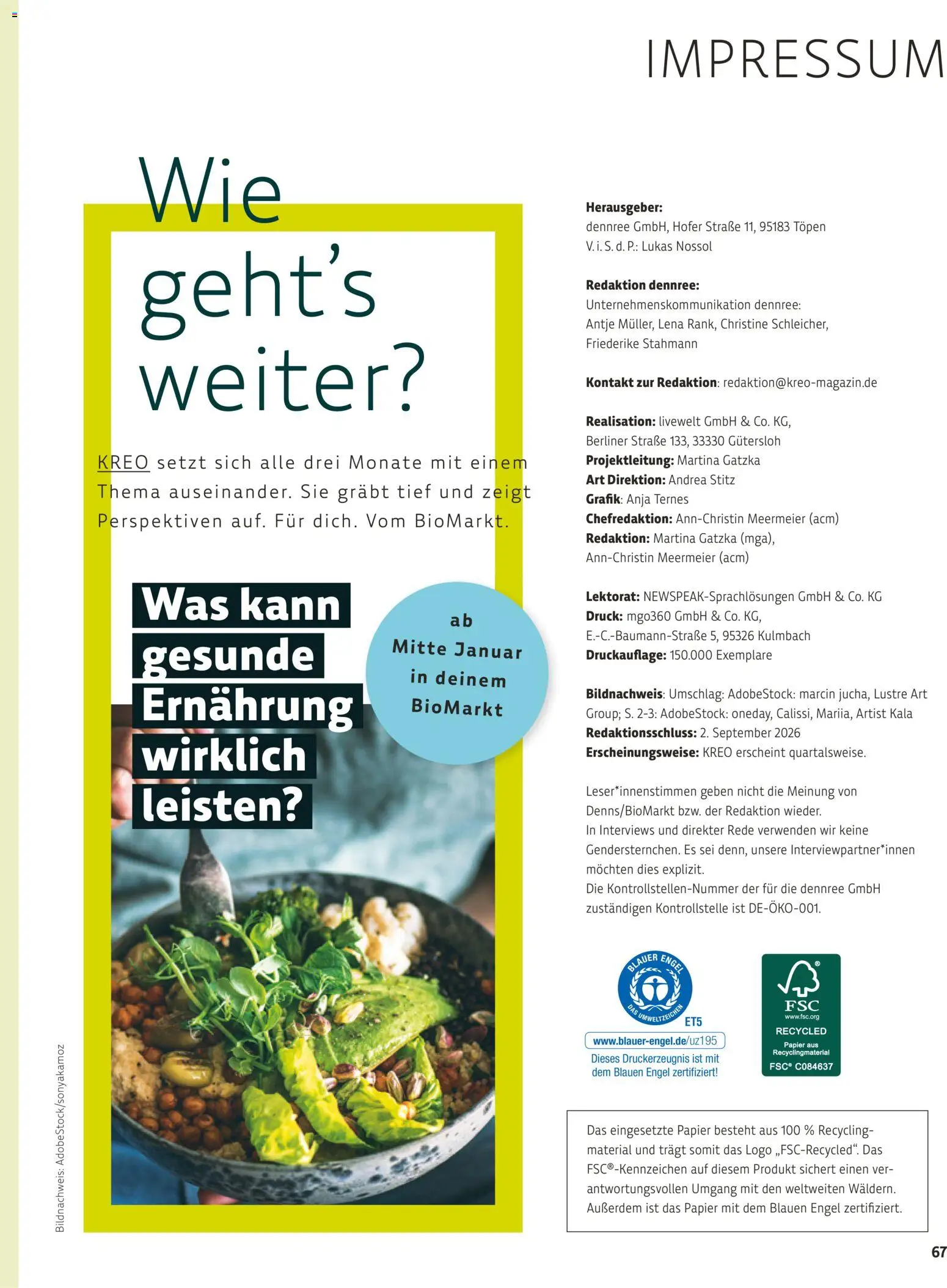 Vorschau von dem Prospekt des Geschäftes BioMarkt, gültig ab dem 26.10.2026 - Berliner