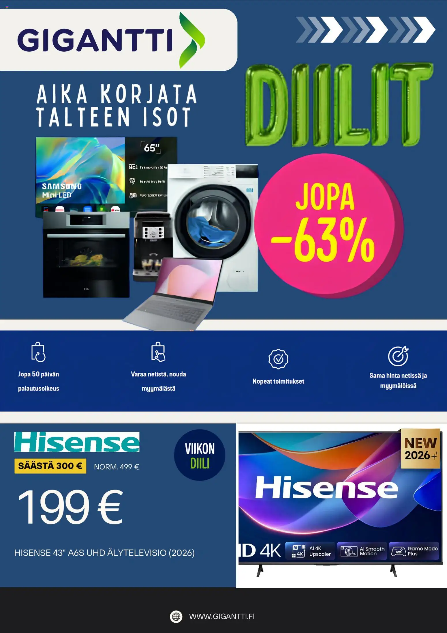Kaupan Gigantti Gigantti tarjoukset esikatselu, voimassa 19/10/2026 - Älytelevisio