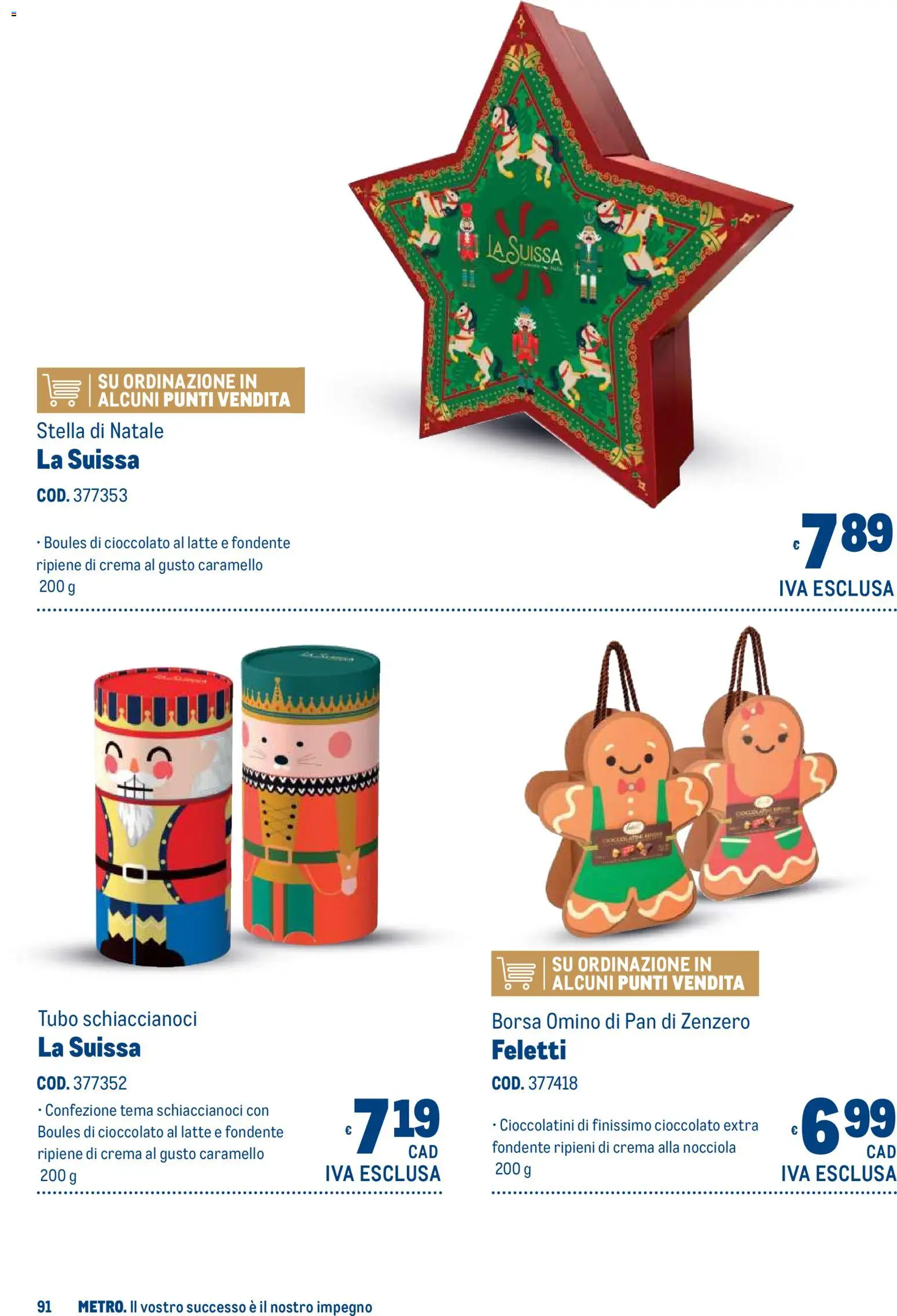 Anteprima dell'opuscolo Metro volantino Regalistica Natale dal negozio Metro valido da 19/10/2026 - Borsa, Crema, Latte, Cioccolato, Zenzero, Pan di zenzero, Cioccolatini, Tubo