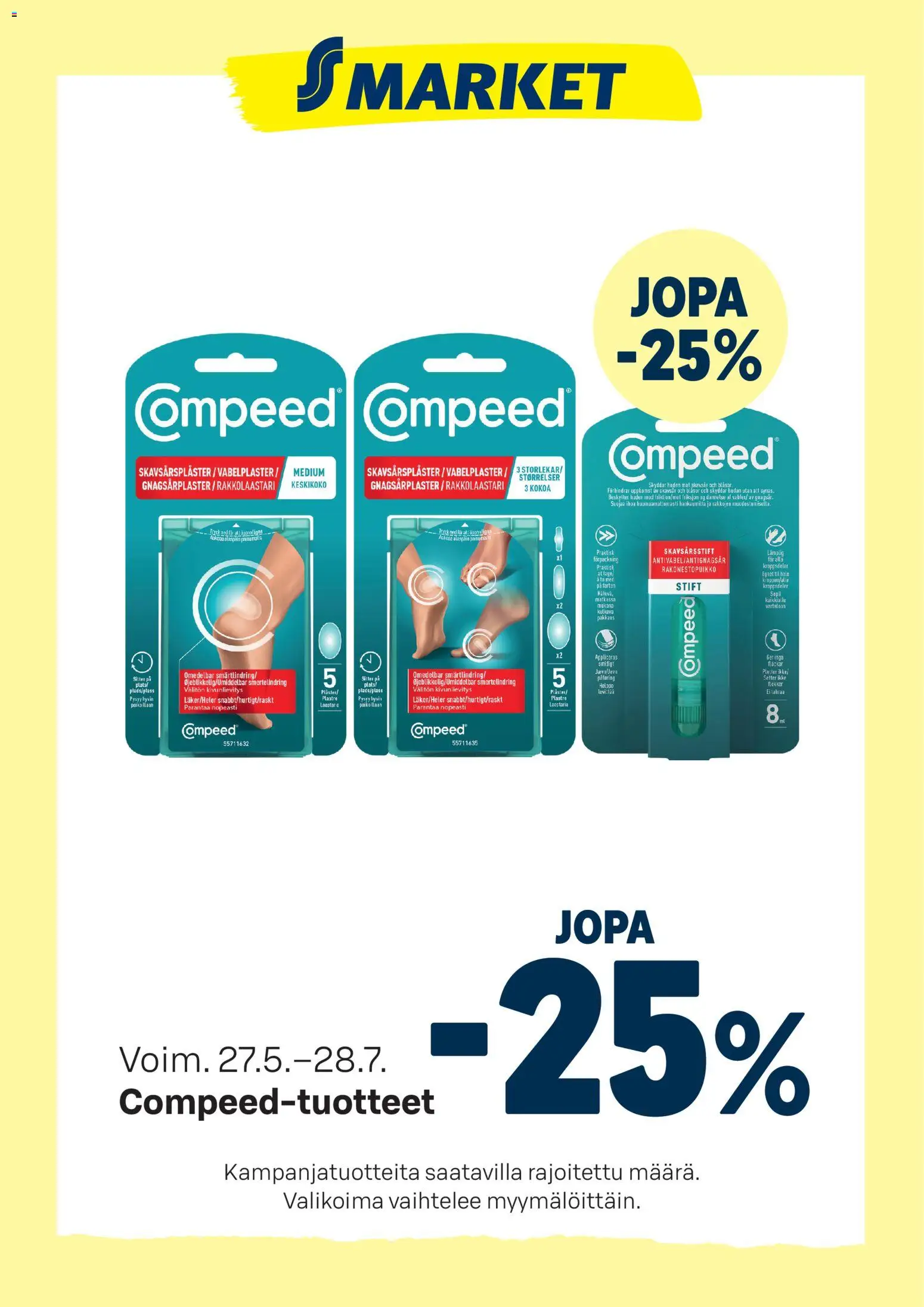 Kaupan S-market S-market tarjoukset Compeed esikatselu, voimassa 27/05/2026