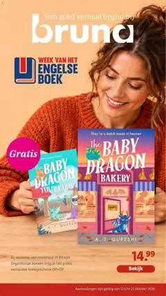 Voorbeeld van Bruna folder Engelse boek van winkel Bruna geldig vanaf 12-10-2026