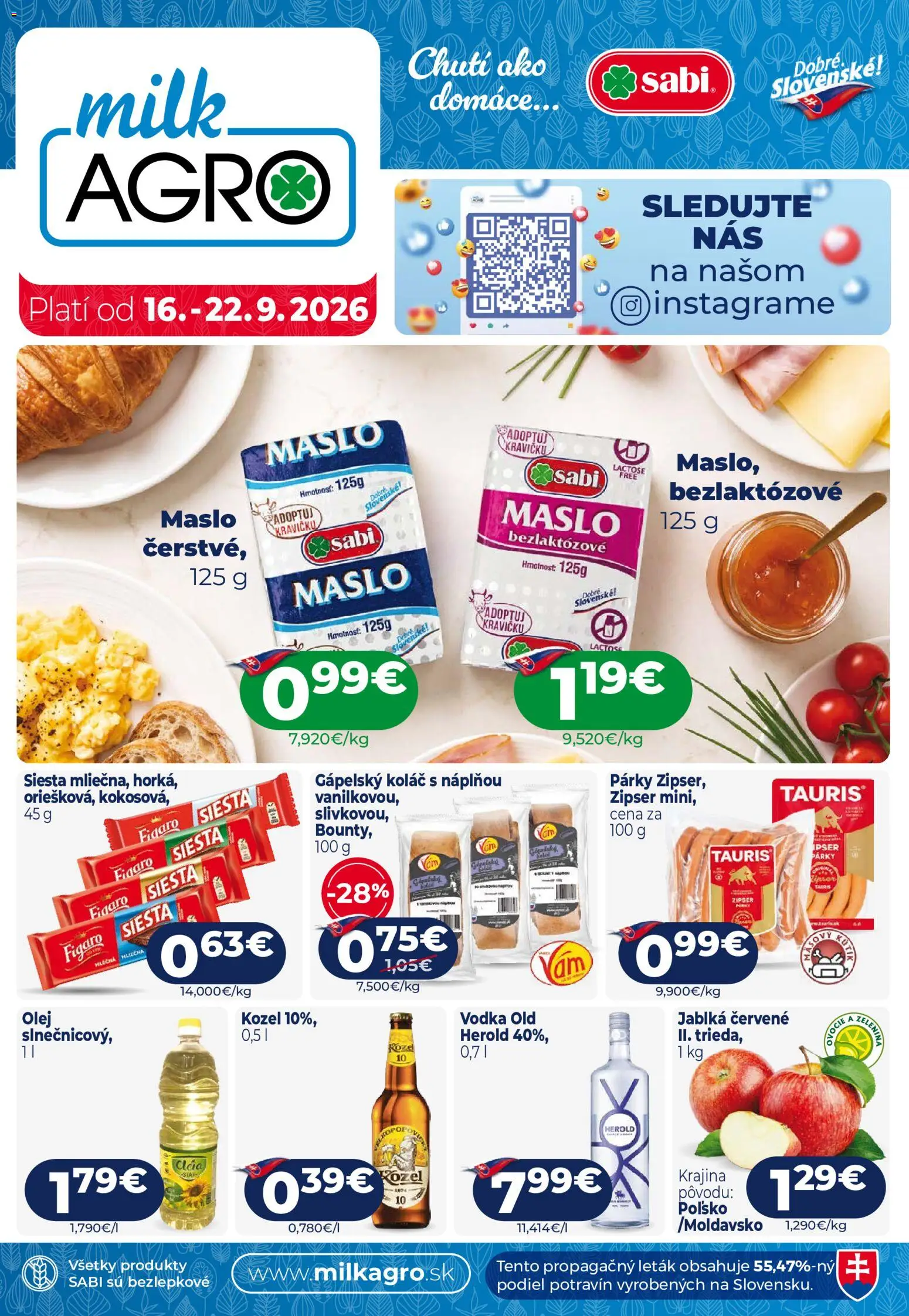 Náhľad Milk Agro letáku platného od 16.09.2026