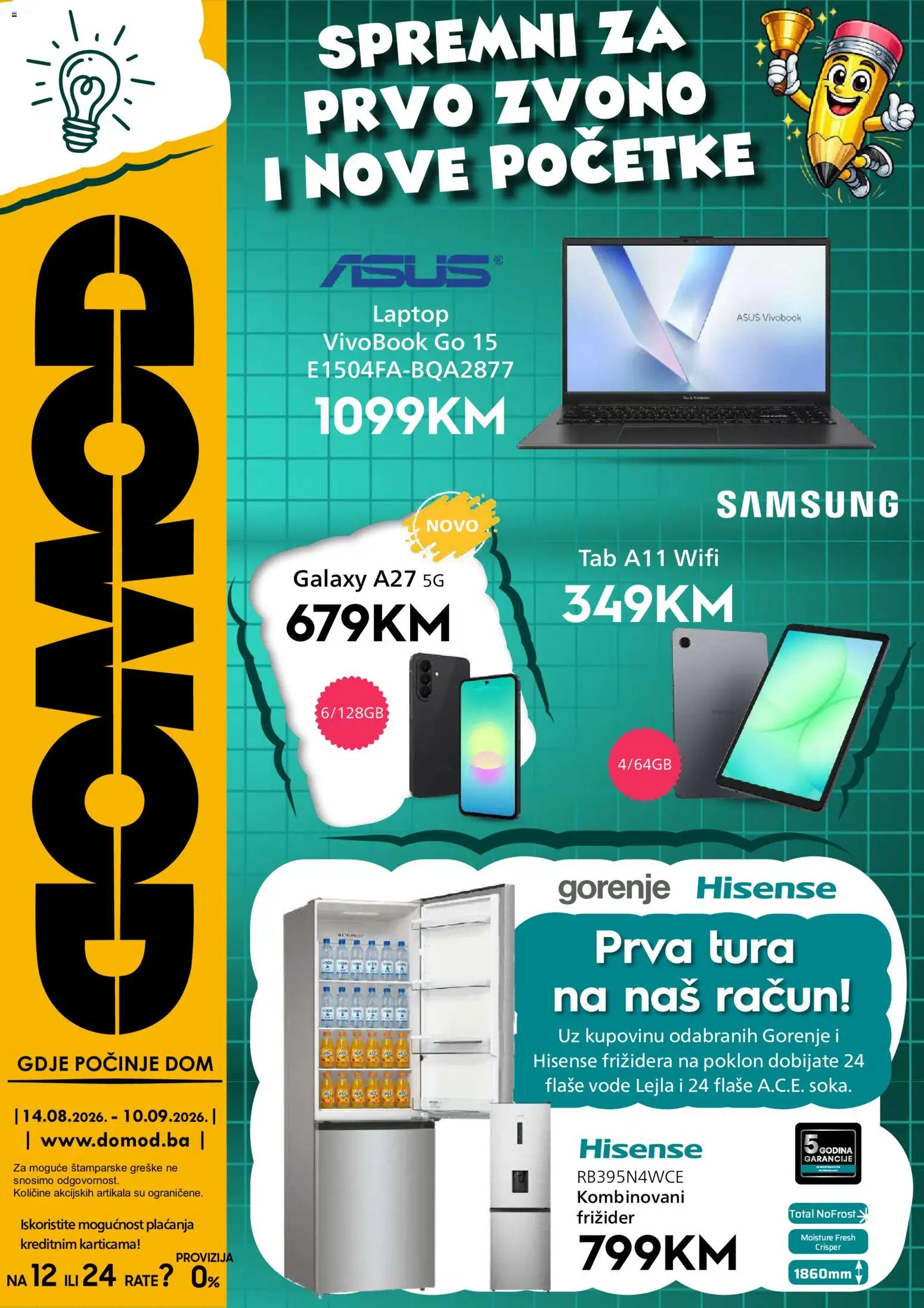 Pregled letka Domod katalog trgovine Domod vrijedi od 14.08.2026