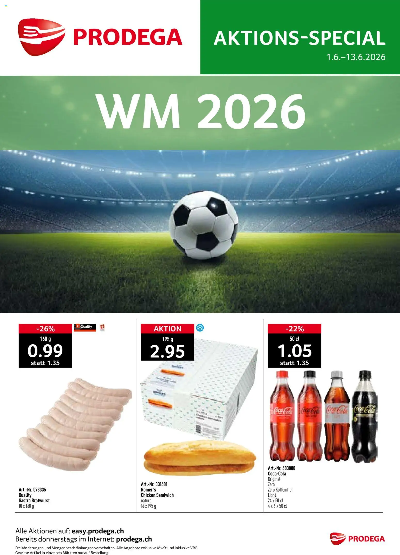 Vorschau des Merkblatts Prodega aktionen WM 2026 vom Shop Prodega gültig von 01.06.2026 bis 13.06.2026