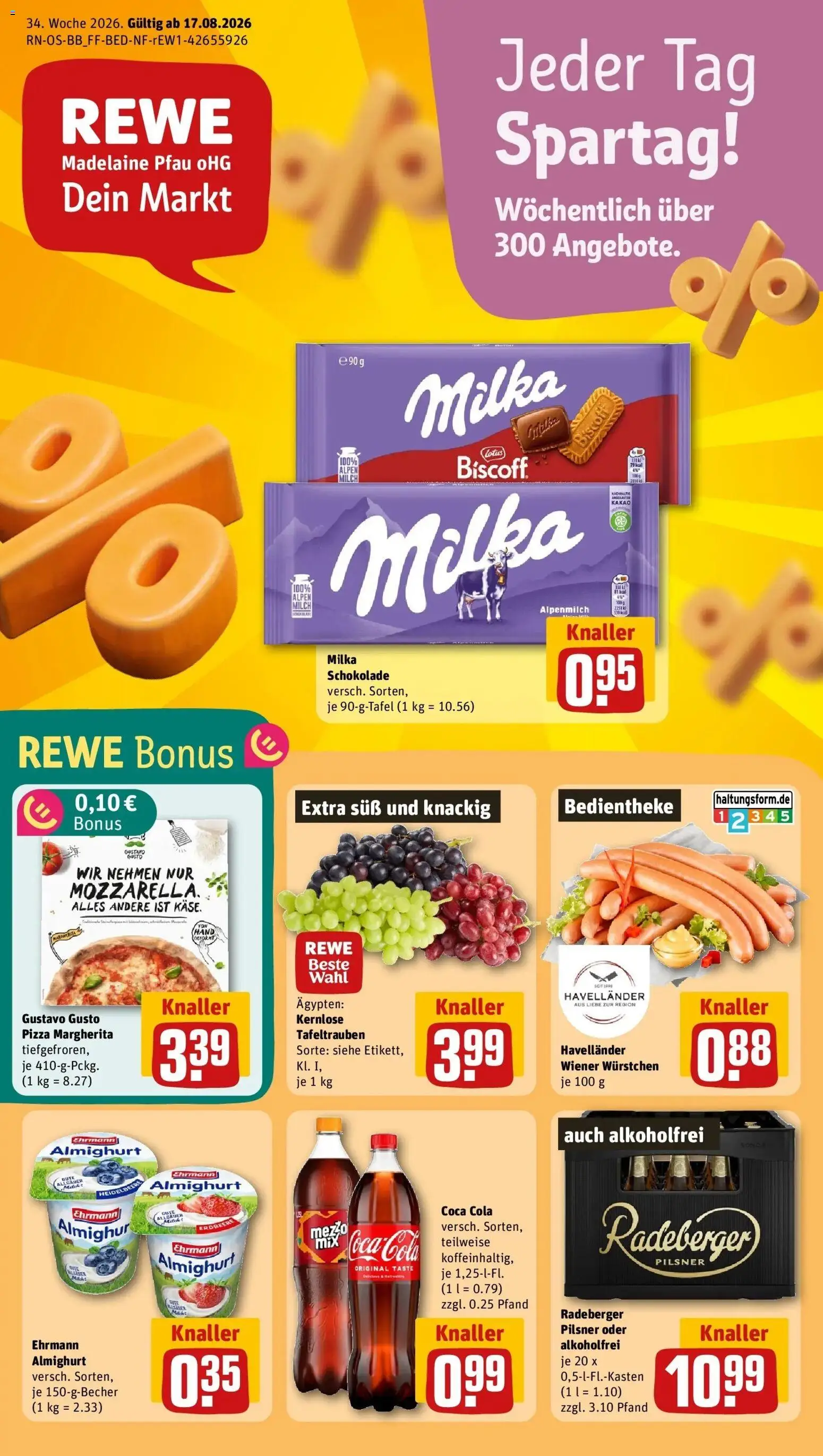 Vorschau von dem Prospekt des Geschäftes Rewe, gültig ab dem 17.08.2026