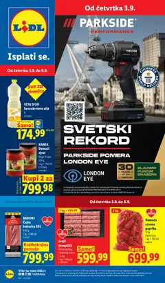 Pregled Lidl kataloga - važi od 03.09.2026