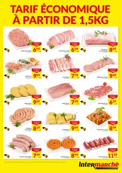 Voorbeeld van Découvrez nos tarifs économiques boucherie van winkel Intermarché geldig vanaf 01/01/2026