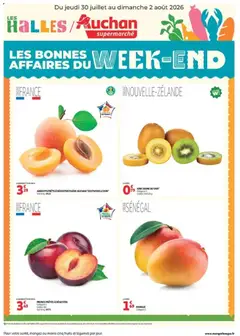 Prévisualisation de Auchan les bons plans du week-end dans votre super du magasin Auchan formulaire valide 30/07/2026