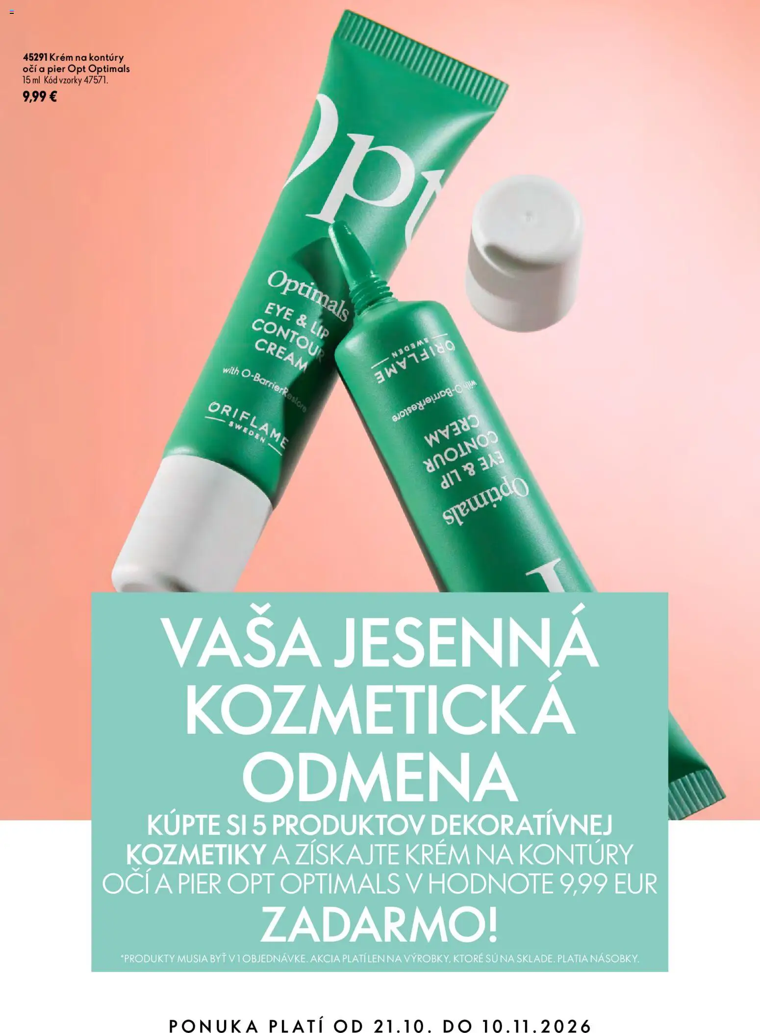 Náhľad Oriflame letáku platného od 21.10.2026 - Krém