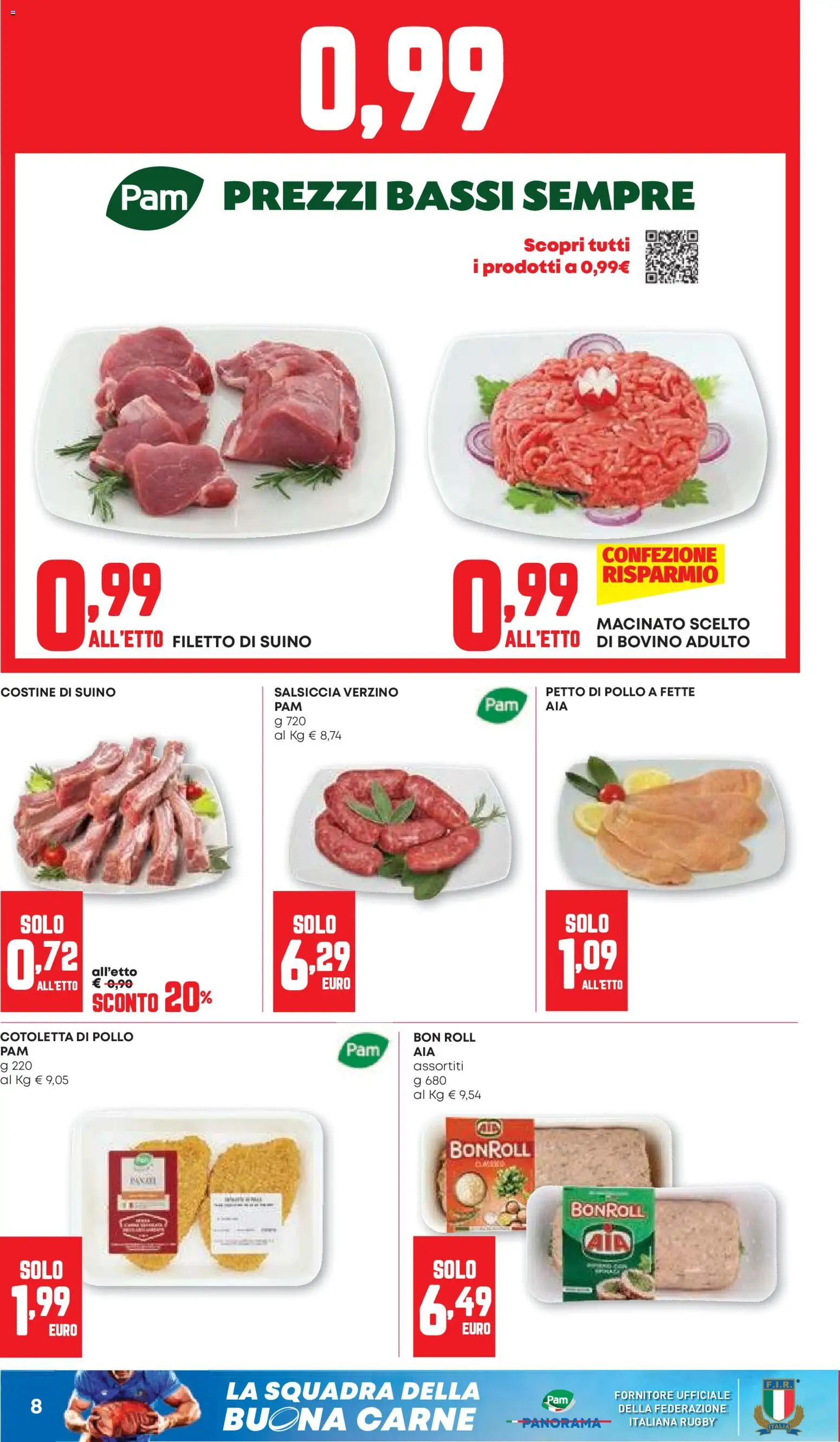 Anteprima dell'opuscolo PAM volantino dal negozio PAM valido da 22/10/2026 - Pollo, Carne, Salsiccia, Bovino, Petto di Pollo, Filetto, Suino, Macinato