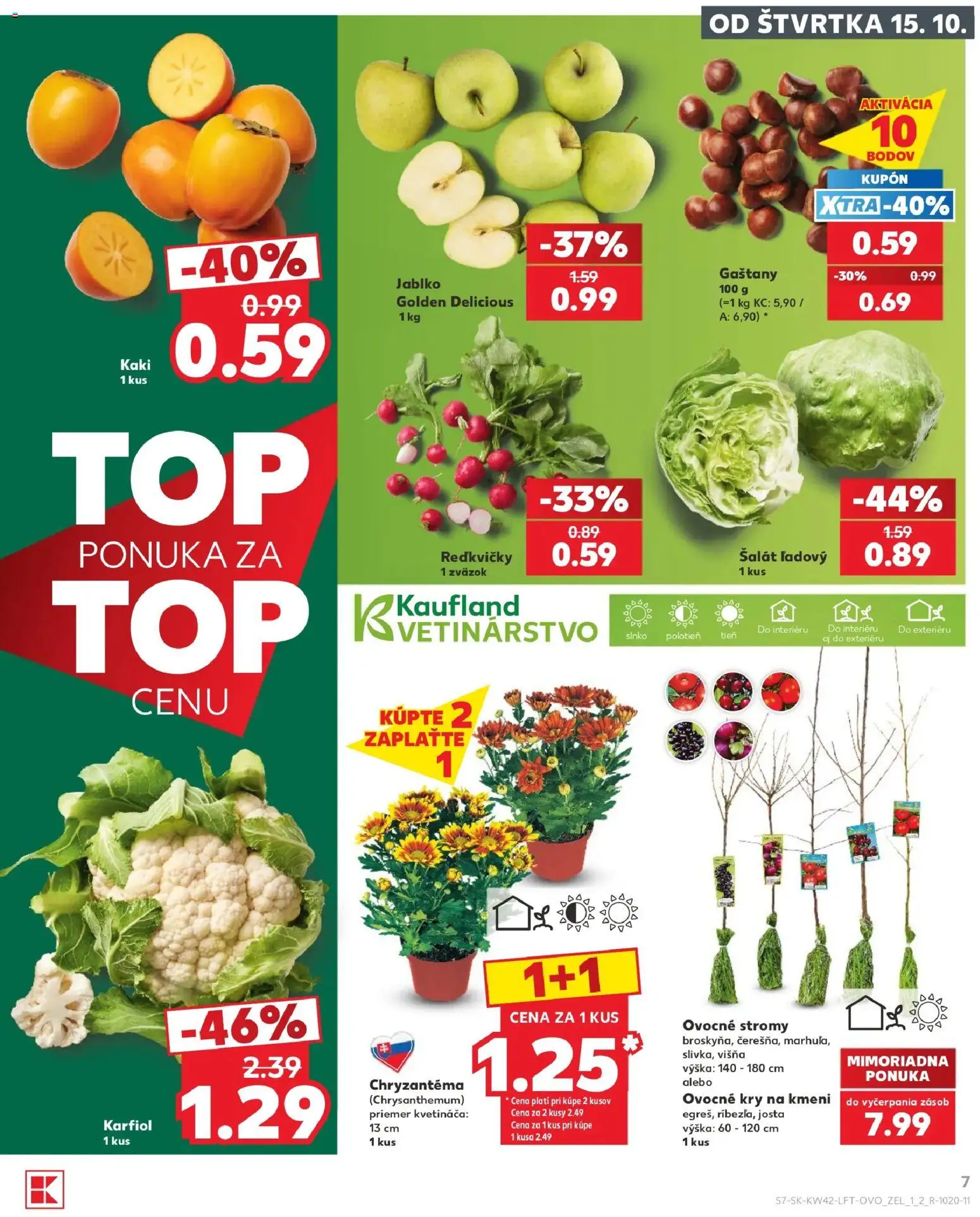 Náhľad Kaufland letáku platného od 15.10.2026 - Šalát, Karfiol, Kaki, Gaštany