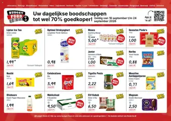 Voorbeeld van Budget Food folder - Weekfolder van winkel Budget Food geldig vanaf 18-09-2026