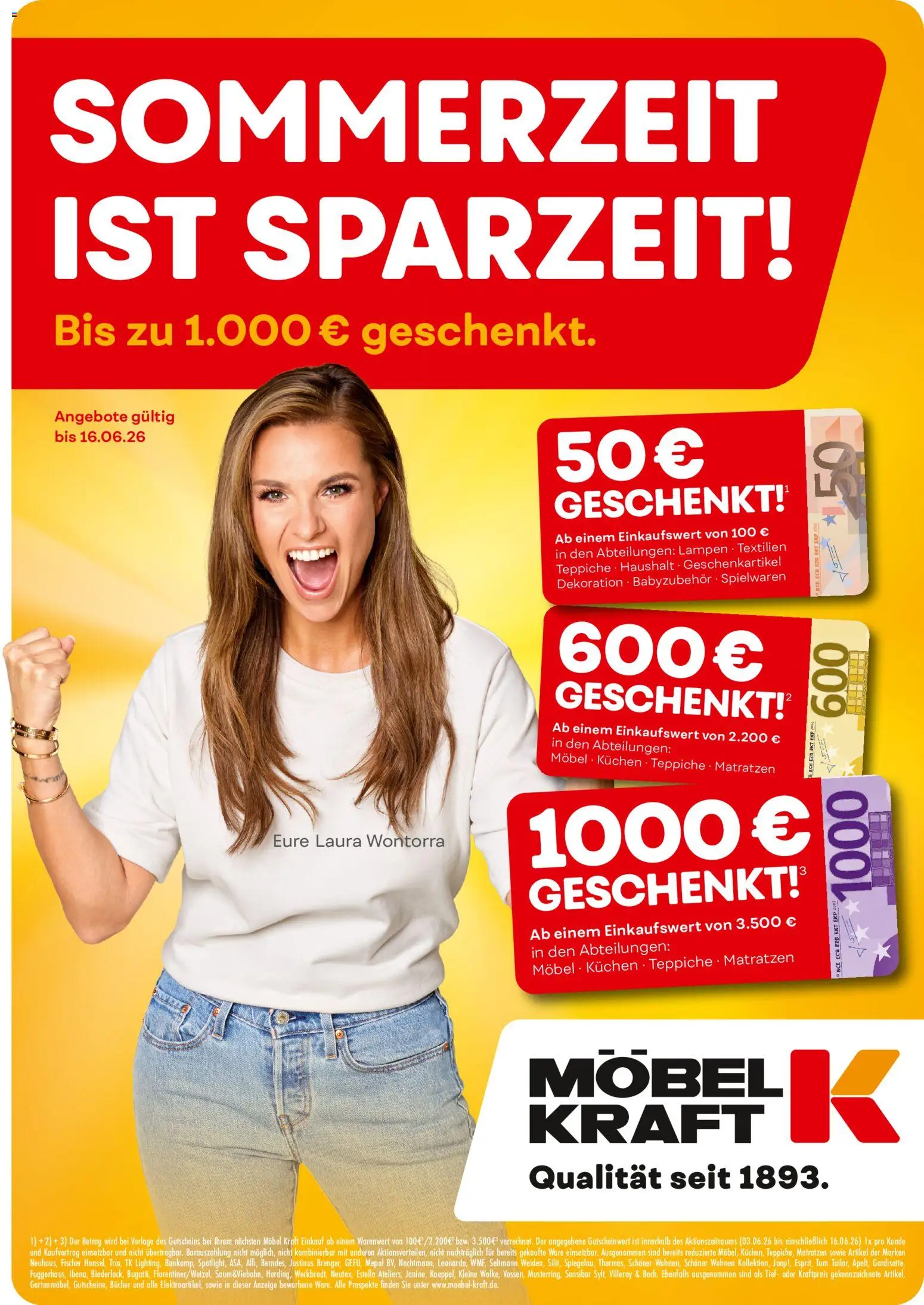 Vorschau von dem Prospekt des Geschäftes Möbel Kraft, gültig ab dem 03.06.2026 - Kuchen