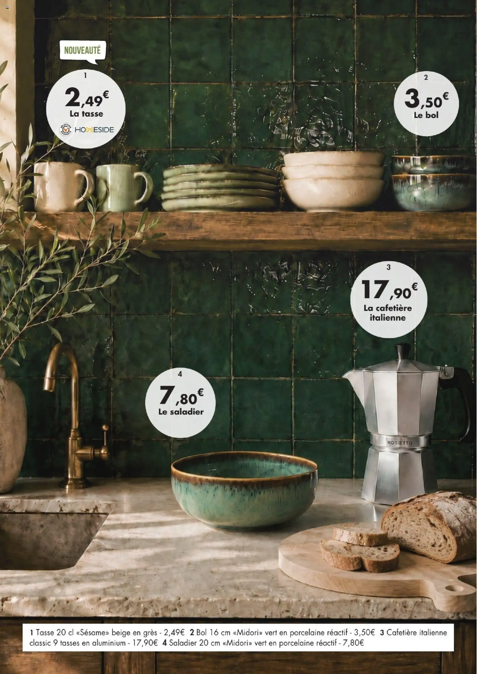 Prévisualisation de E.Leclerc La table d'automne 2026 du magasin E.Leclerc formulaire valide 01/09/2026 - Cafetière, Cafetière italienne, Bol, Tasses, Porcelaine