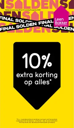 Voorbeeld van Leen Bakker Folder / Publicité van winkel Leen Bakker geldig vanaf 29/07/2026