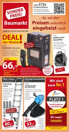 Vorschau von dem Prospekt des Geschäftes Sonderpreis Baumarkt, gültig ab dem 12.09.2026