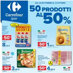 Anteprima dell'opuscolo Carrefour volantino Iper 50 prodotti al 50% dal negozio Carrefour valido da 29/09/2026