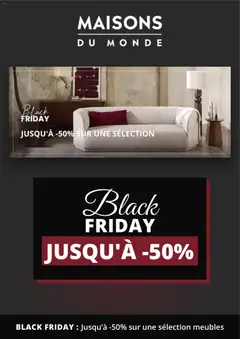 Prévisualisation de Maisons du Monde Black Friday Annonce du magasin Maisons du Monde formulaire valide 28/10/2026