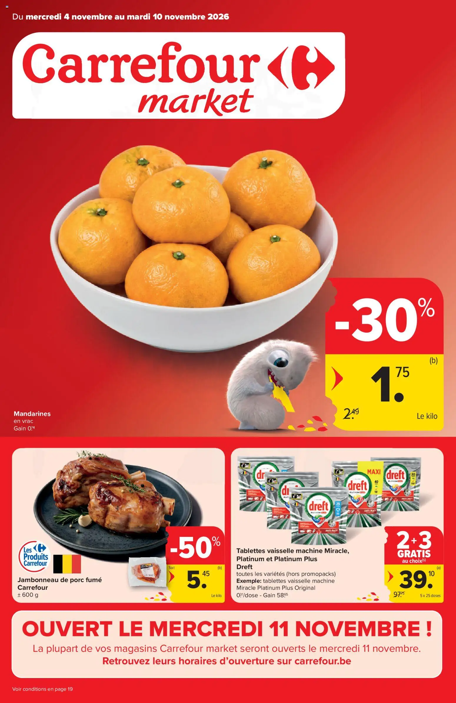 Voorbeeld van Carrefour market folder semaine 45 van winkel Carrefour market geldig vanaf 04/11/2026 - La
