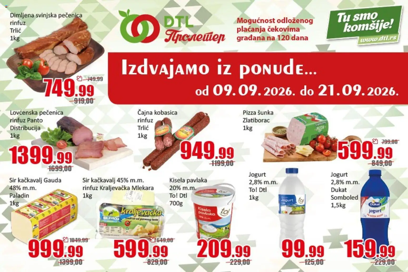 Pregled Metalac Proleter kataloga - važi od 09.09.2026