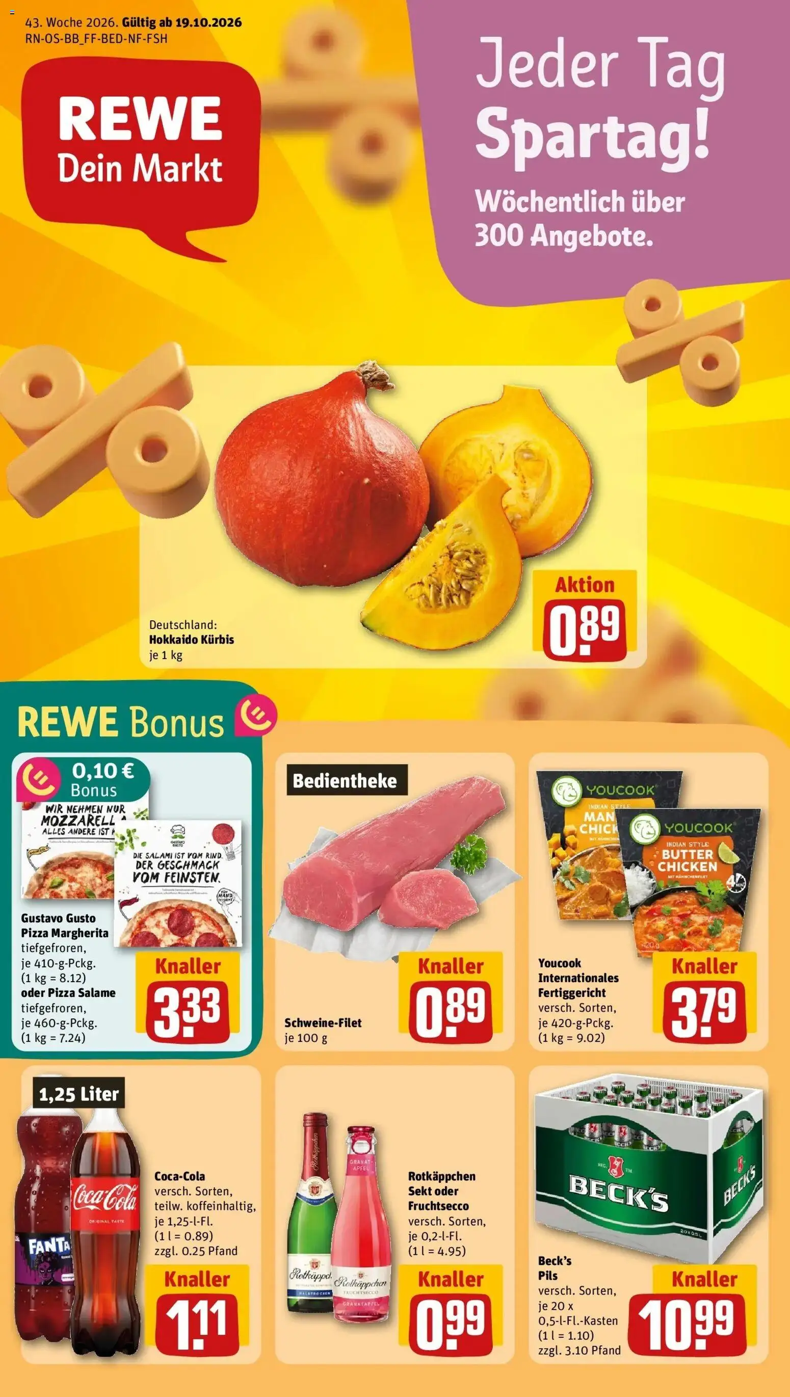 Vorschau von dem Prospekt des Geschäftes Rewe, gültig ab dem 19.10.2026