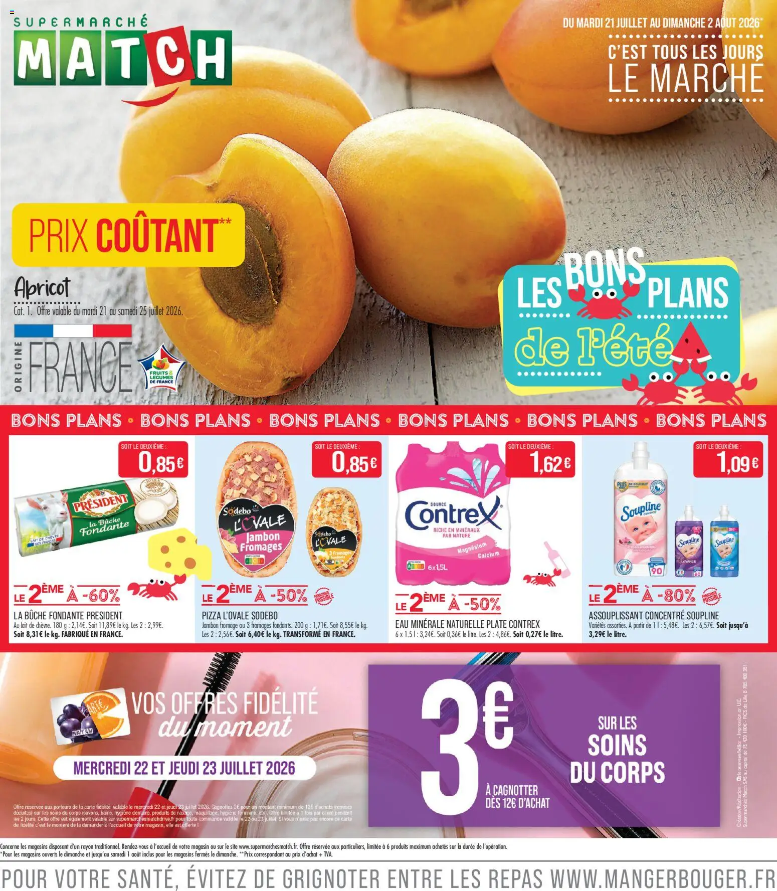 Prévisualisation de Match Supermarché Les bons plans de l'été du magasin Match Supermarché formulaire valide 21/07/2026