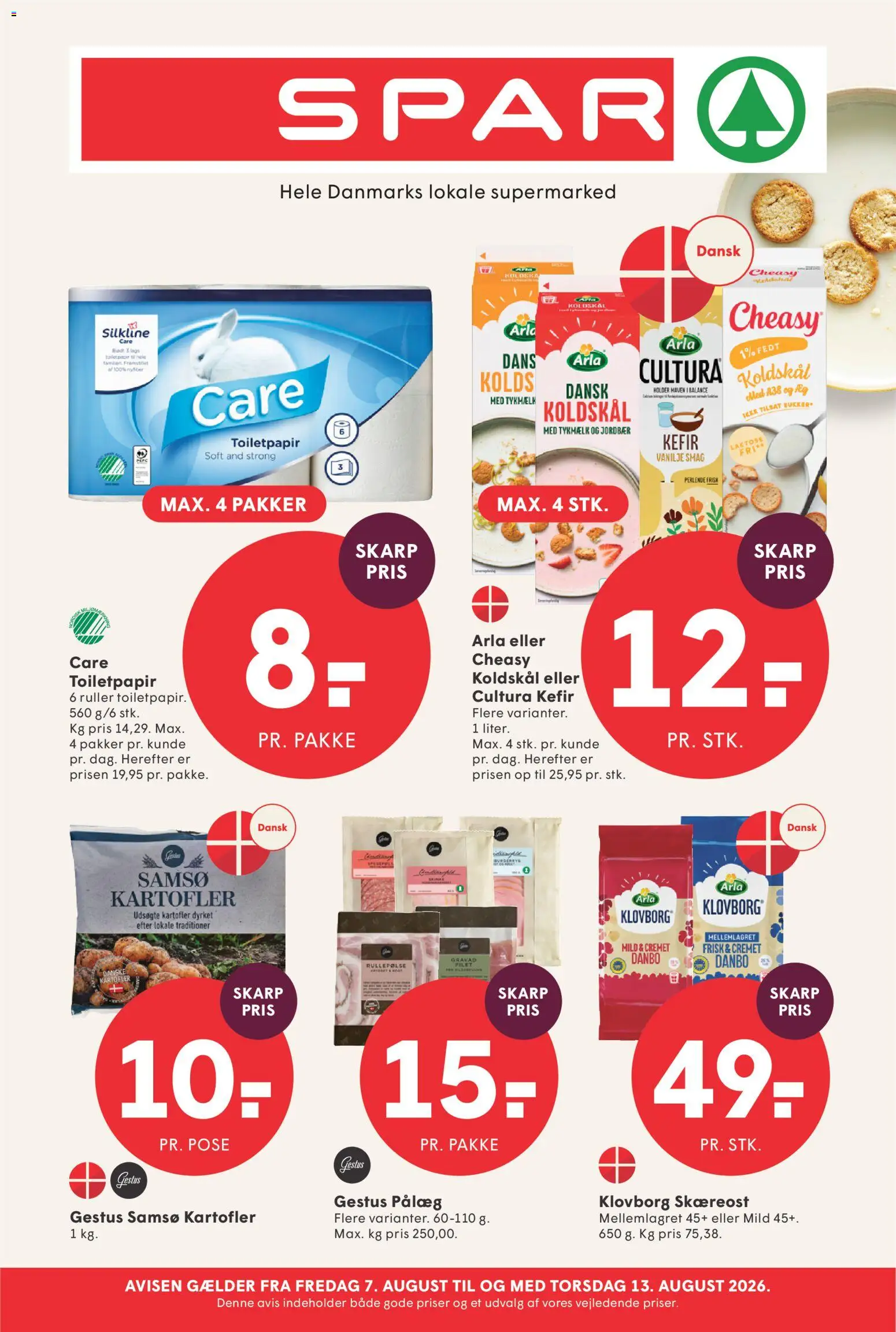 Eksempel på tilbudsavis Spar - Tilbudsavis uge 33 fra butik Spar gyldig fra 07/08/2026