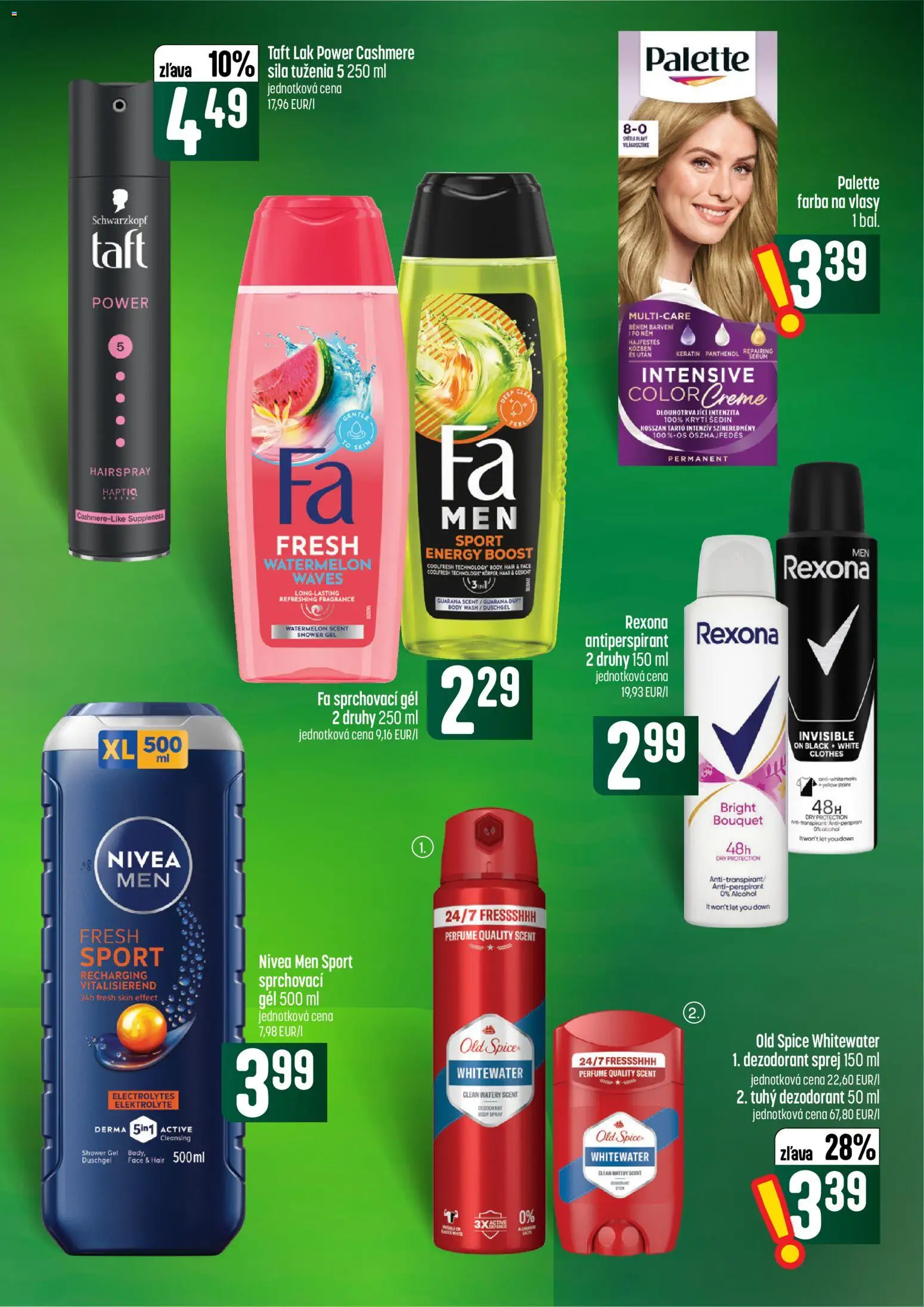 Náhľad COOP Jednota letáku platného od 08.10.2026 - Farba na vlasy, Old Spice, Nivea, Dezodorant, Antiperspirant