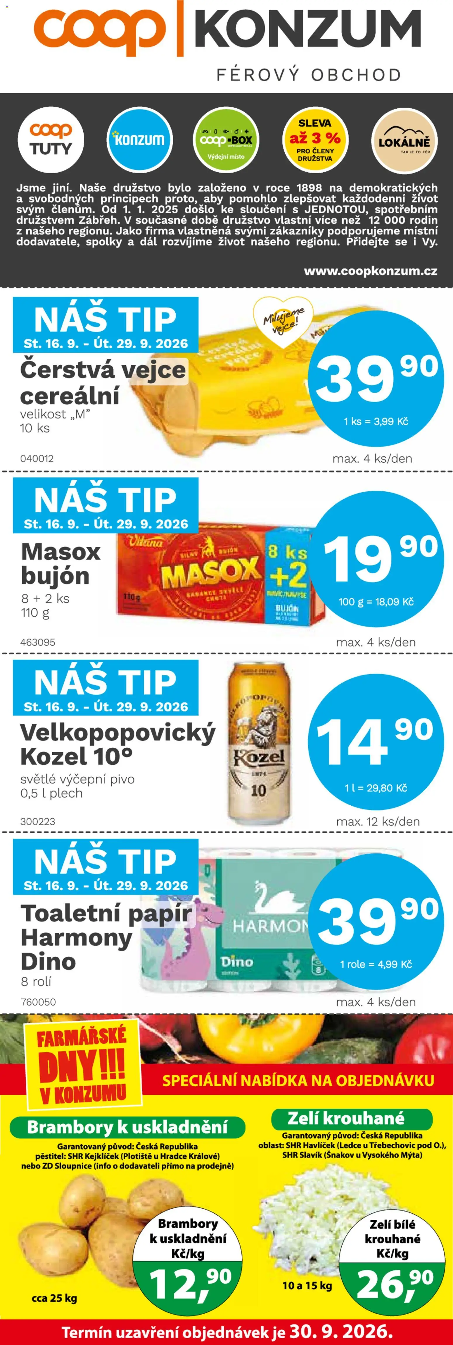 Náhled nabídky: Konzum Konzum leták platný od 16.09.2026