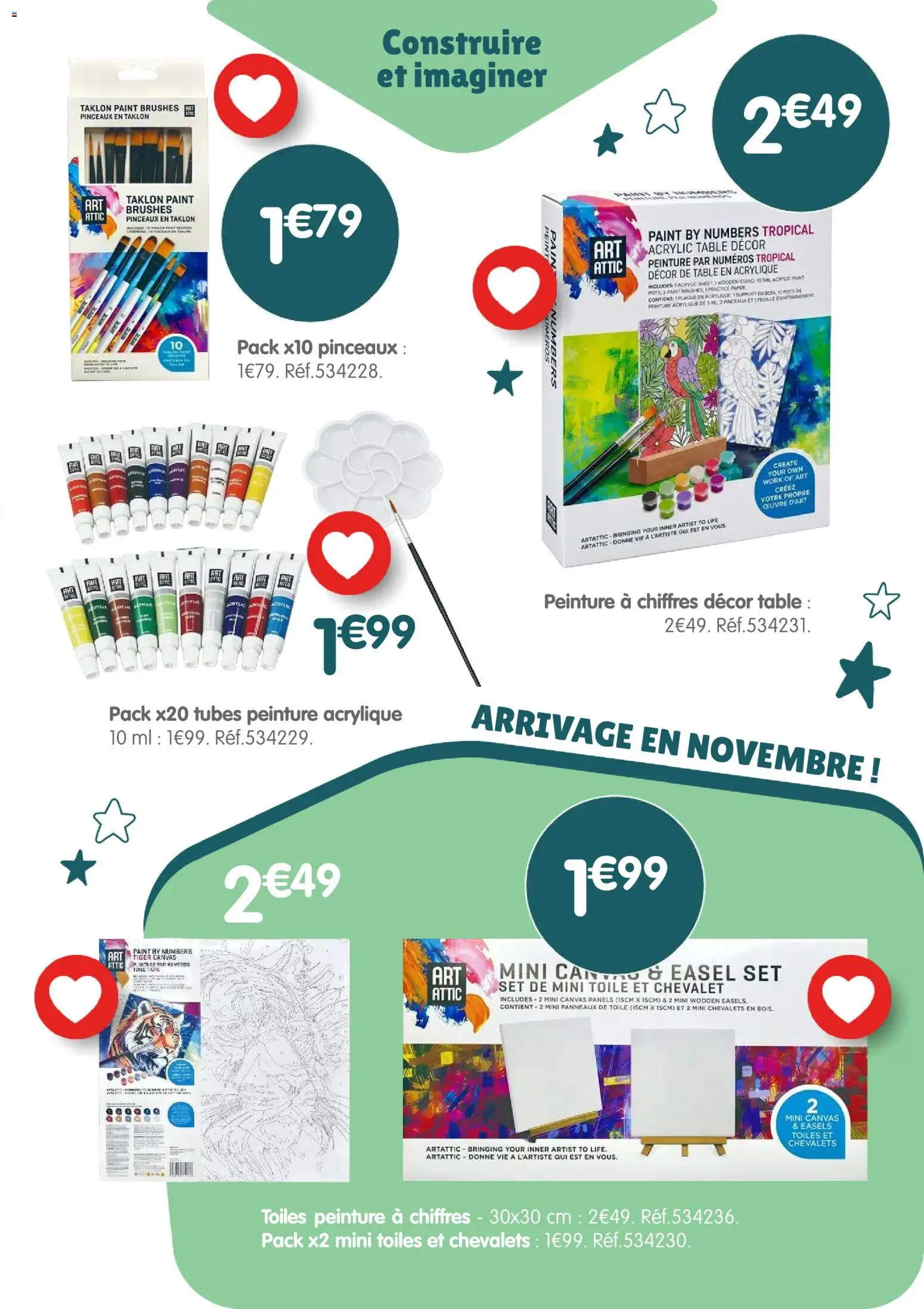 Prévisualisation de B&M catalogue Pays des jouets du magasin B&M formulaire valide 28/10/2026 - Peinture, Pain, Table, Peinture acrylique, Chevalets, Chevalet, Pinceaux