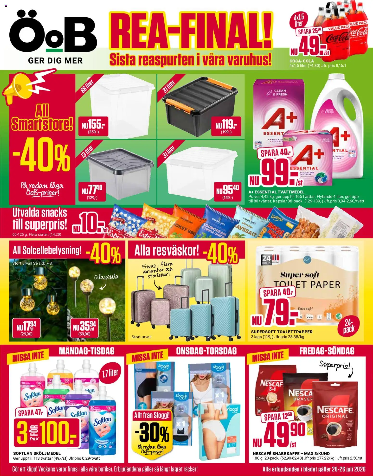 Förhandsgranska reklamblad ÖoB erbjudanden från butik ÖoB gäller från 20/07/2026