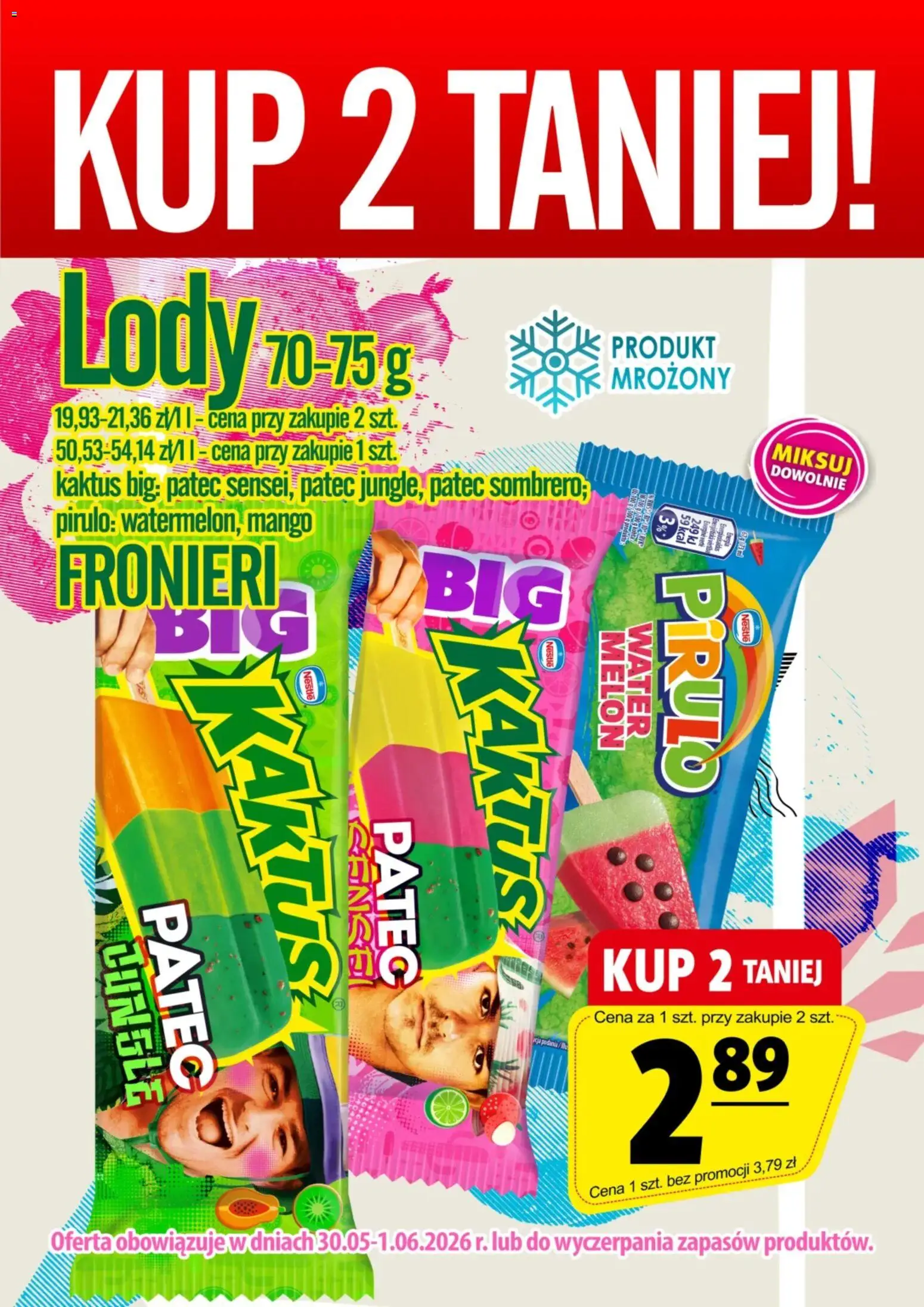 Pogląd gazetki "Prim Market promocja - Lody Kaktus/Pirulo" ze sklepu Prim Market ważnej od 30.05.2026