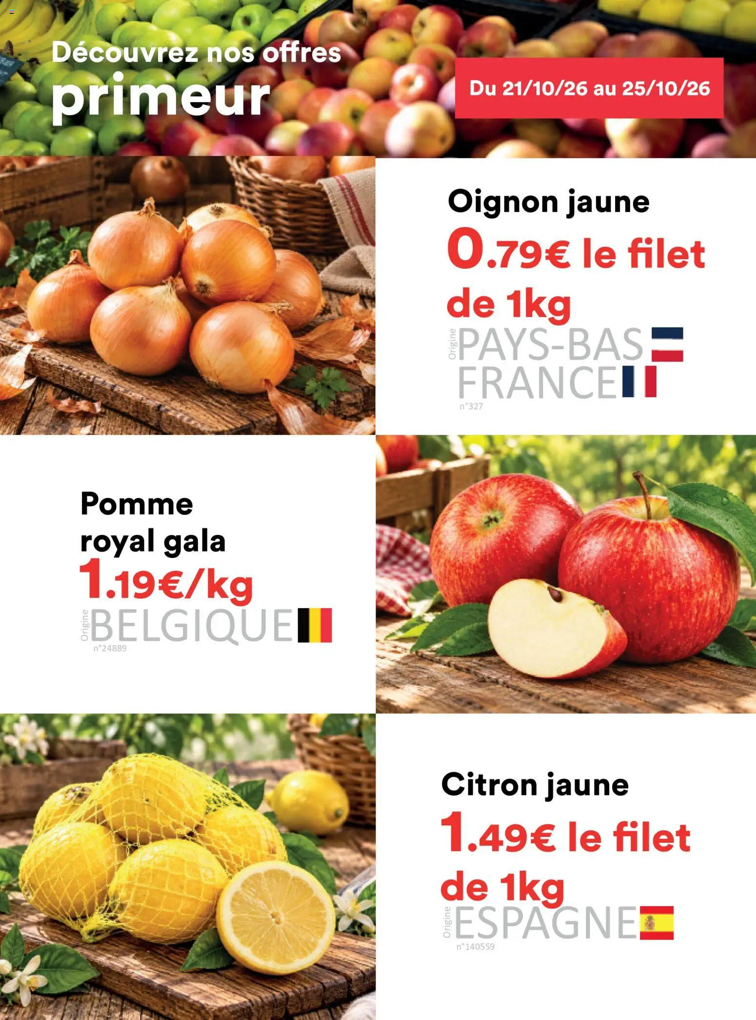 Prévisualisation de Hmarket catalogue du magasin Hmarket formulaire valide 19/10/2026 - Pomme, Oignon, Citron