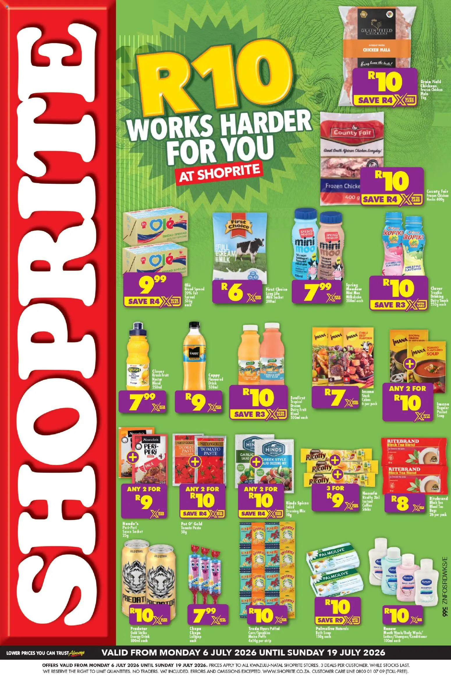 Preview of Shoprite flyer valid from 06/07/2026 - Coffee, Chocolate, Chicken, Milk, Pineapple, Soup, Stock, Beef