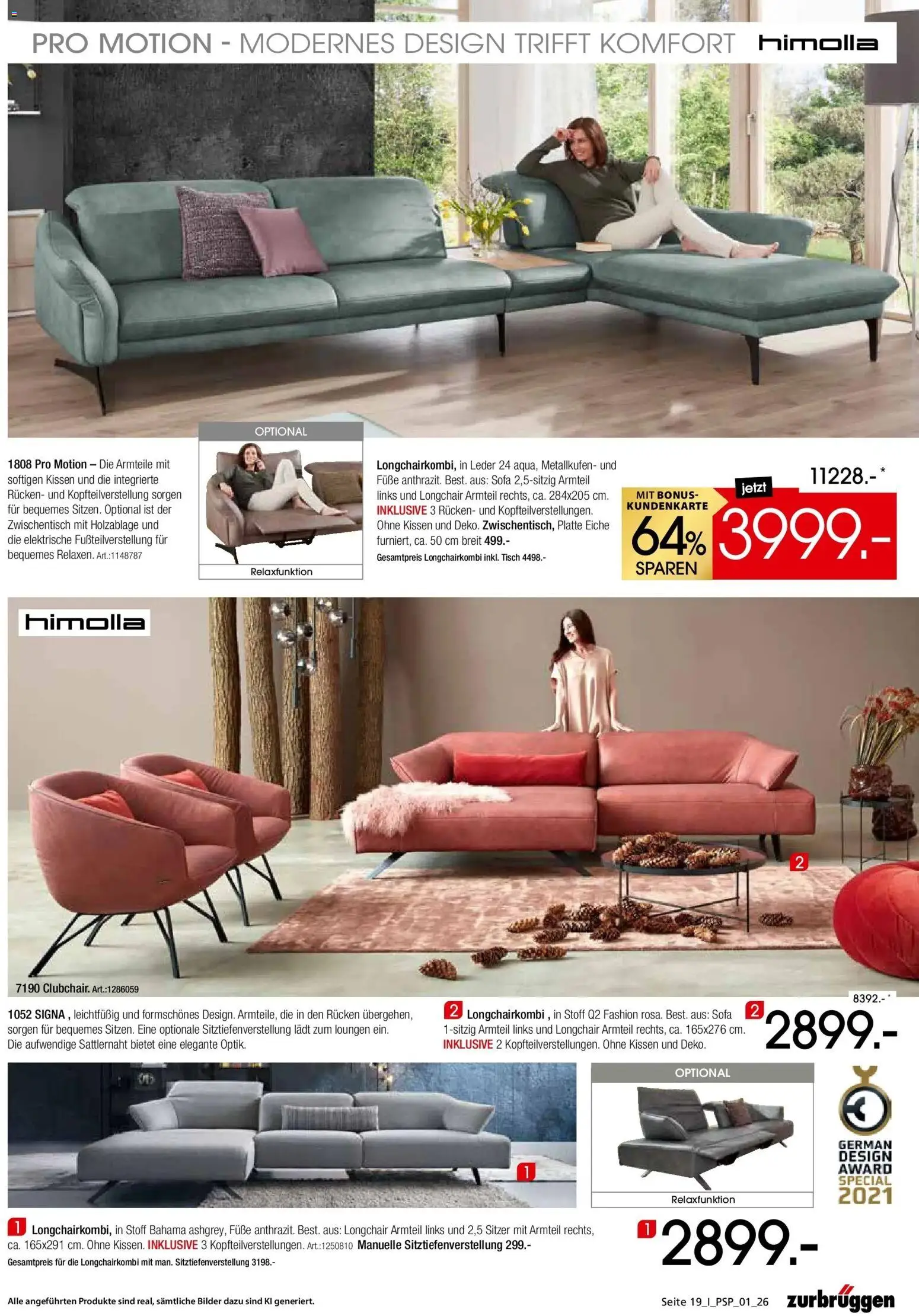 Vorschau von dem Prospekt des Geschäftes Zurbrüggen, gültig ab dem 26.10.2026 - Bilder, Sofa, Kissen, Tisch