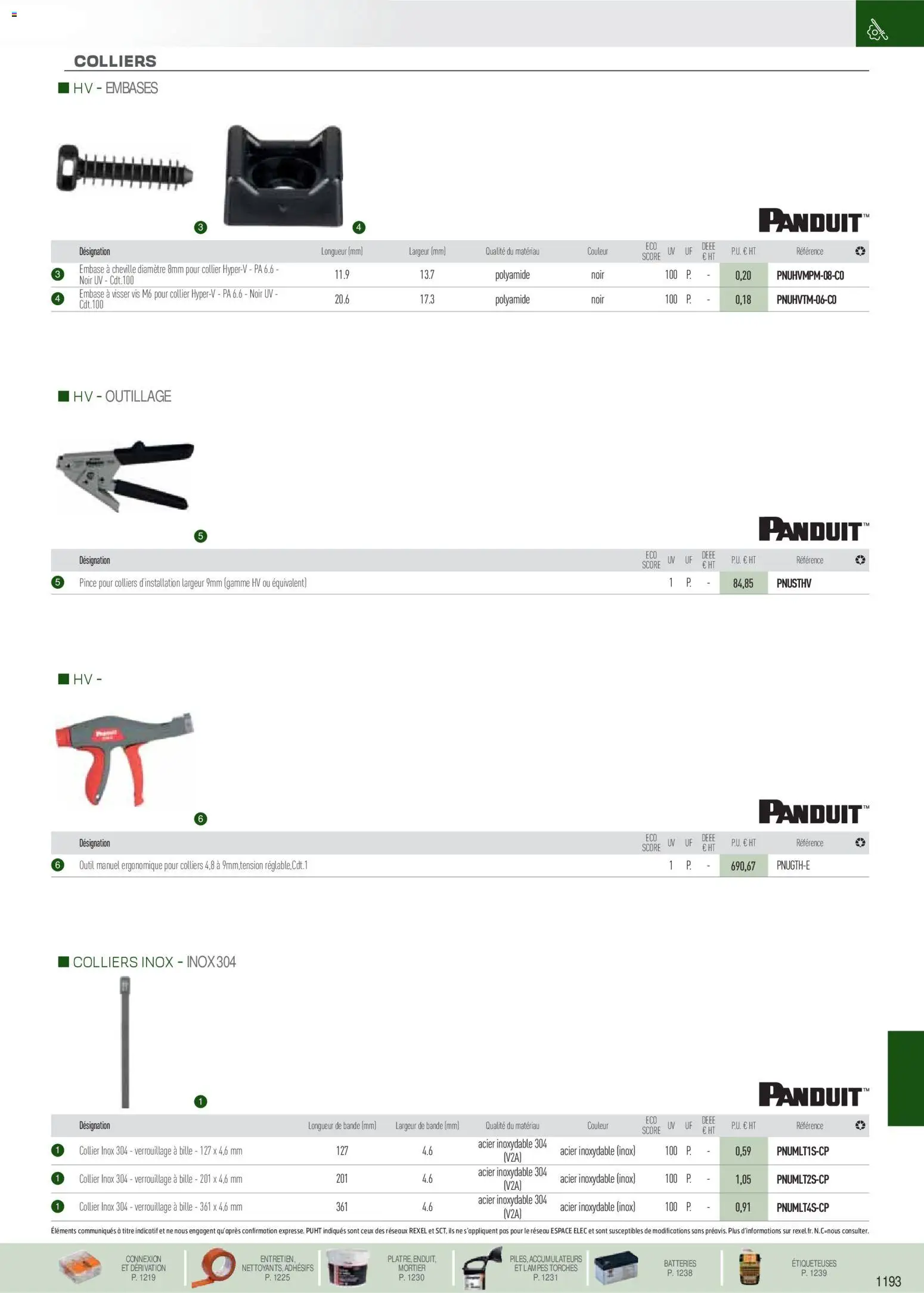 Prévisualisation de Brochure EPI, mesure, outillage, fixations et consommables du magasin Rexel formulaire valide 18/11/2025 - Collier, Mortier, Pince