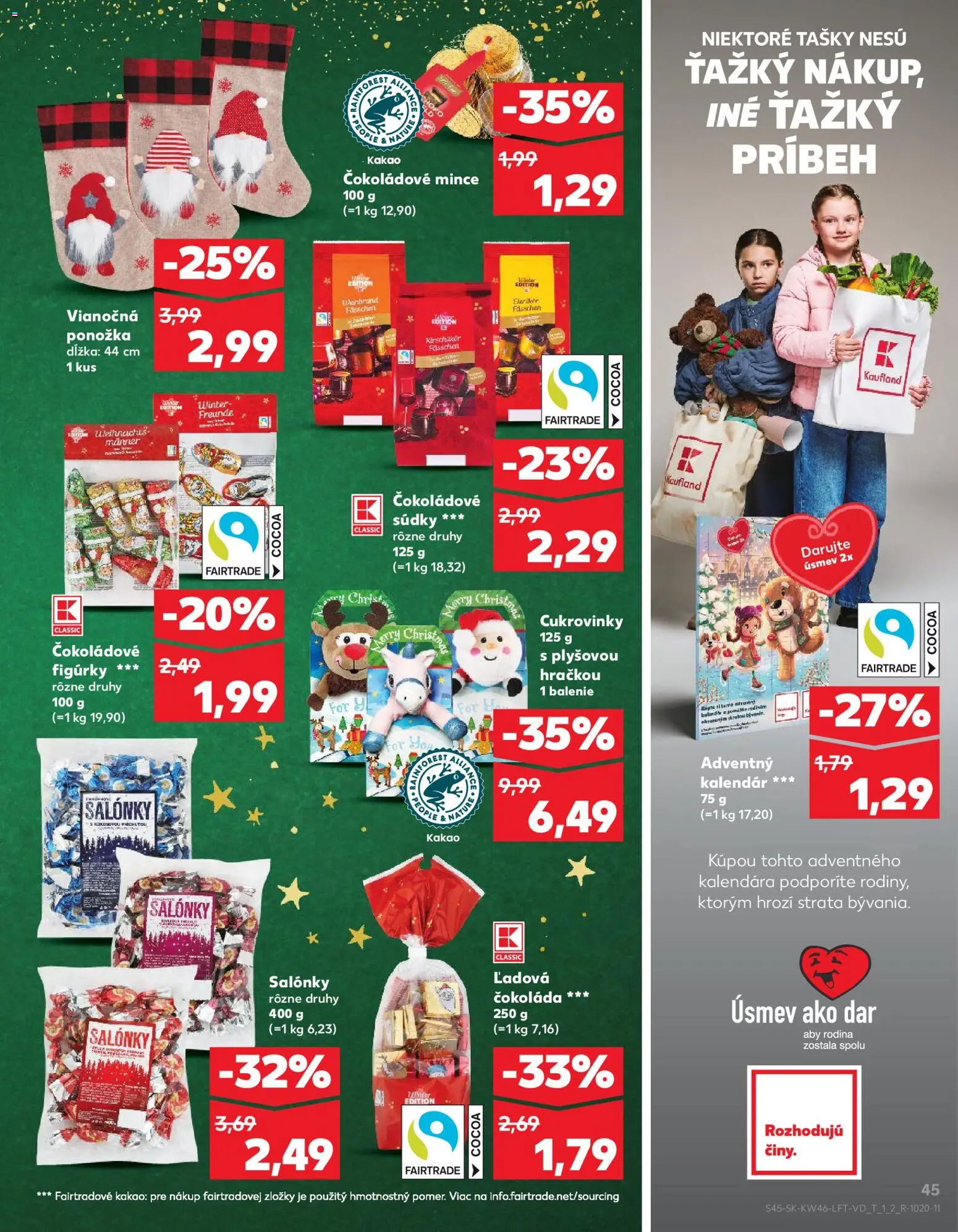 Náhľad Kaufland letáku platného od 13.11.2025 - Čokoláda, Adventný kalendár, Kakao