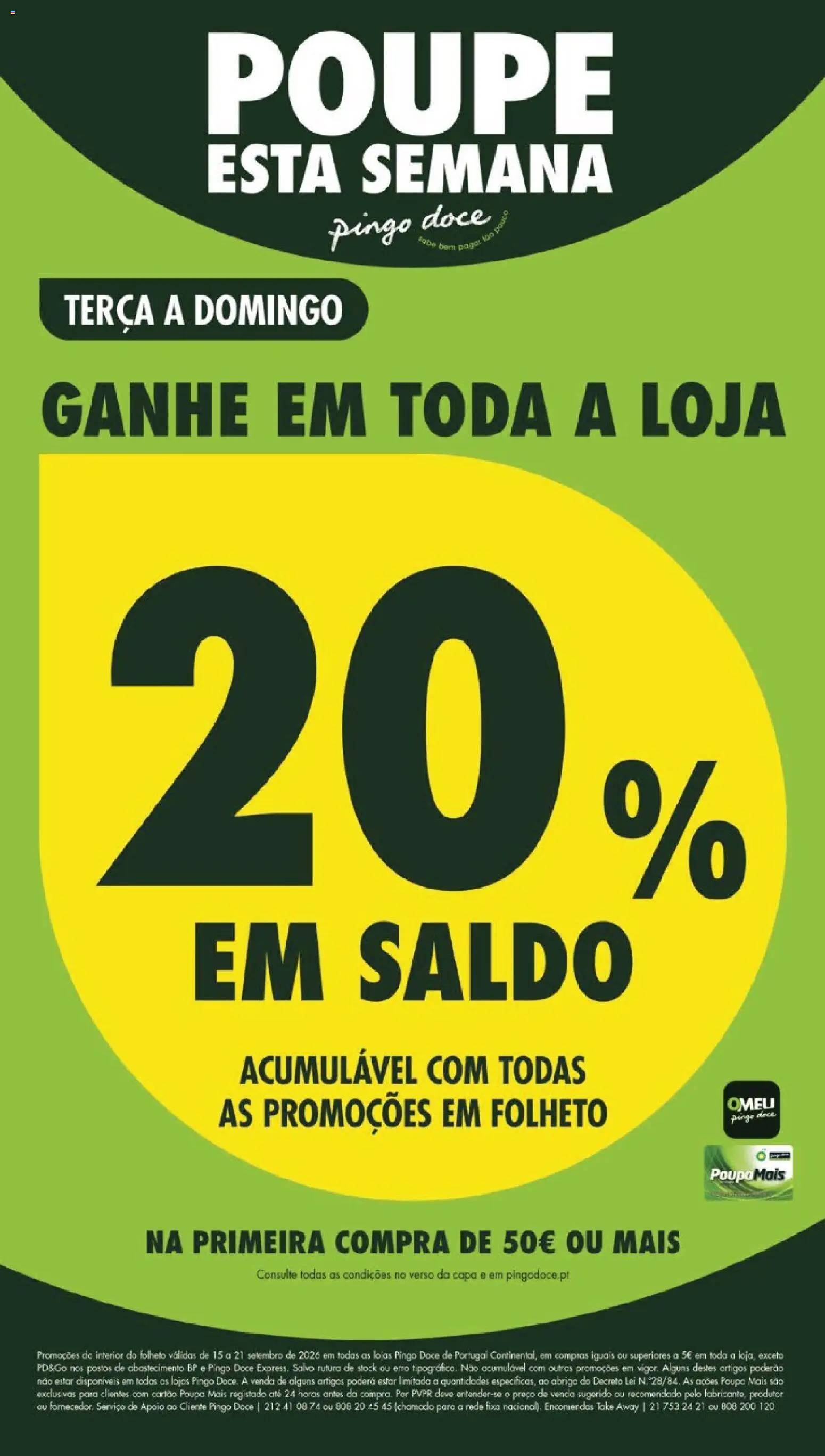 Pré-visualização do folheto da loja Pingo Doce válida a partir de 15/09/2026