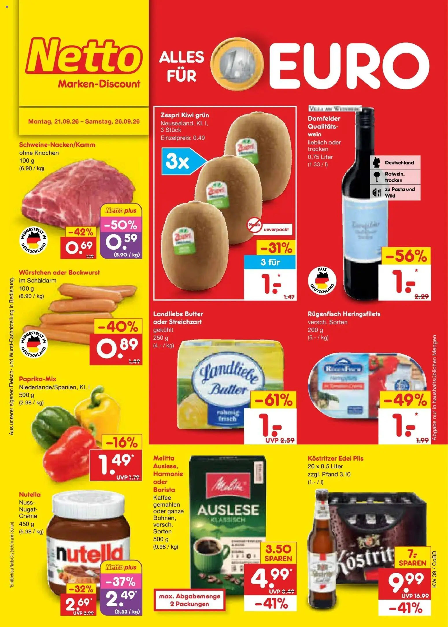 Vorschau von dem Prospekt des Geschäftes Netto Marken-Discount, gültig ab dem 21.09.2026