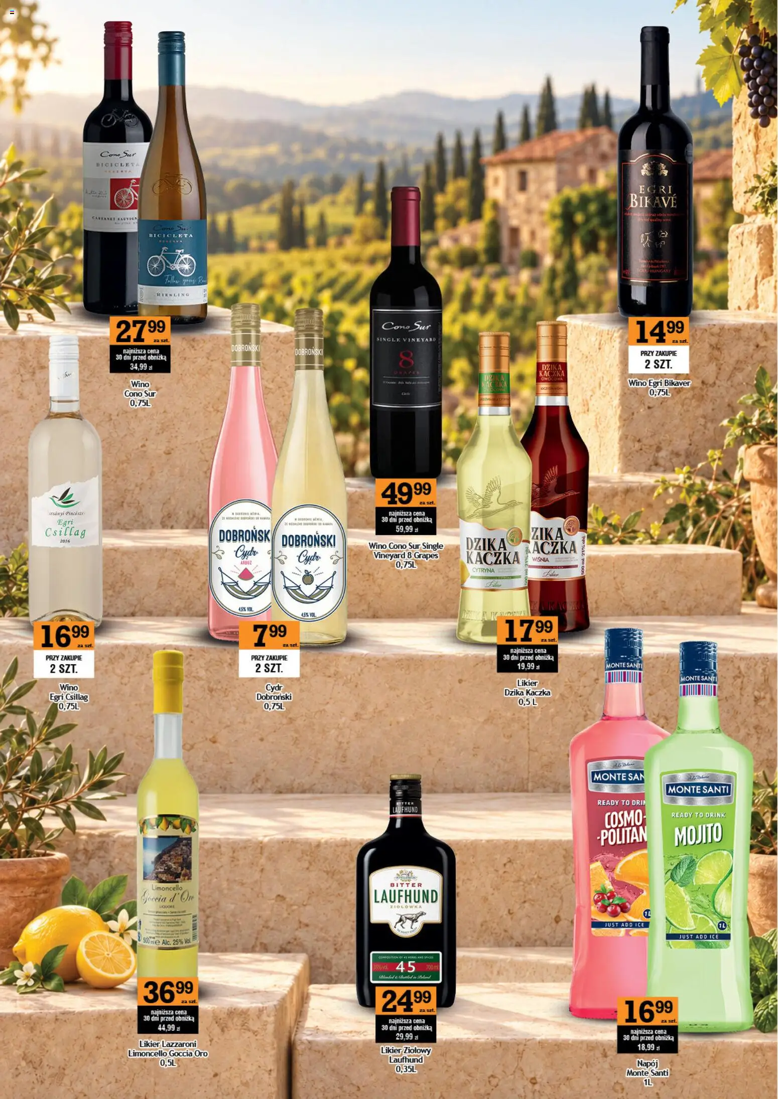 Pogląd gazetki "Gram Market gazetka - Barek" ze sklepu Gram Market ważnej od 01.10.2026 - Kaczka, Wino, Limoncello, Cydr, Monte Santi, Monte santi wino, Egri bikaver, Wino Egri Bikaver