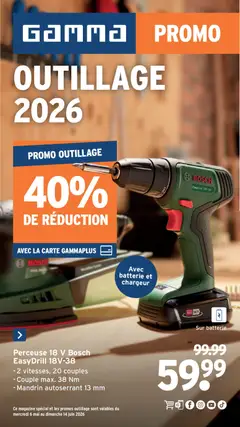 Prévisualisation de GAMMA Outillage du magasin GAMMA formulaire valide 06/05/2026