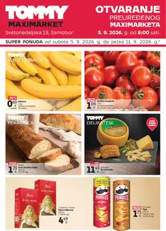 Pregled letka Tommy Super ponuda povodom otvaranja u Samoboru trgovine Tommy vrijedi od 05.09.2026