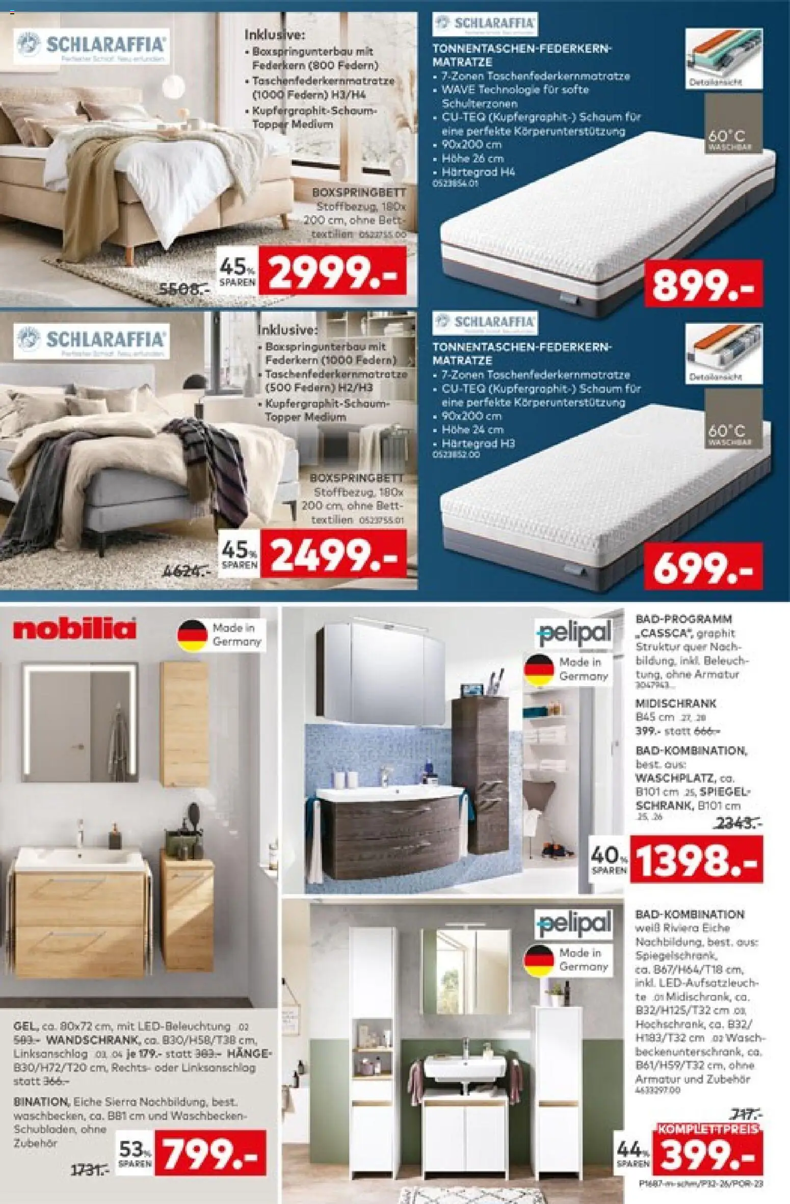 Vorschau von dem Prospekt des Geschäftes Porta!, gültig ab dem 07.09.2026 - Spiegel, Boxspringbett, Matratze, Bett, Waschbecken, Topper, Armatur, Midischrank