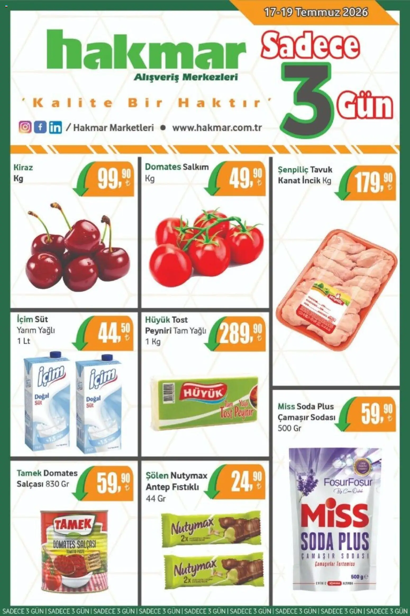 Hakmar Hakmar - Katalog Sadece 3 Gün 17.07.2026 - Broşürünün önizlemesi