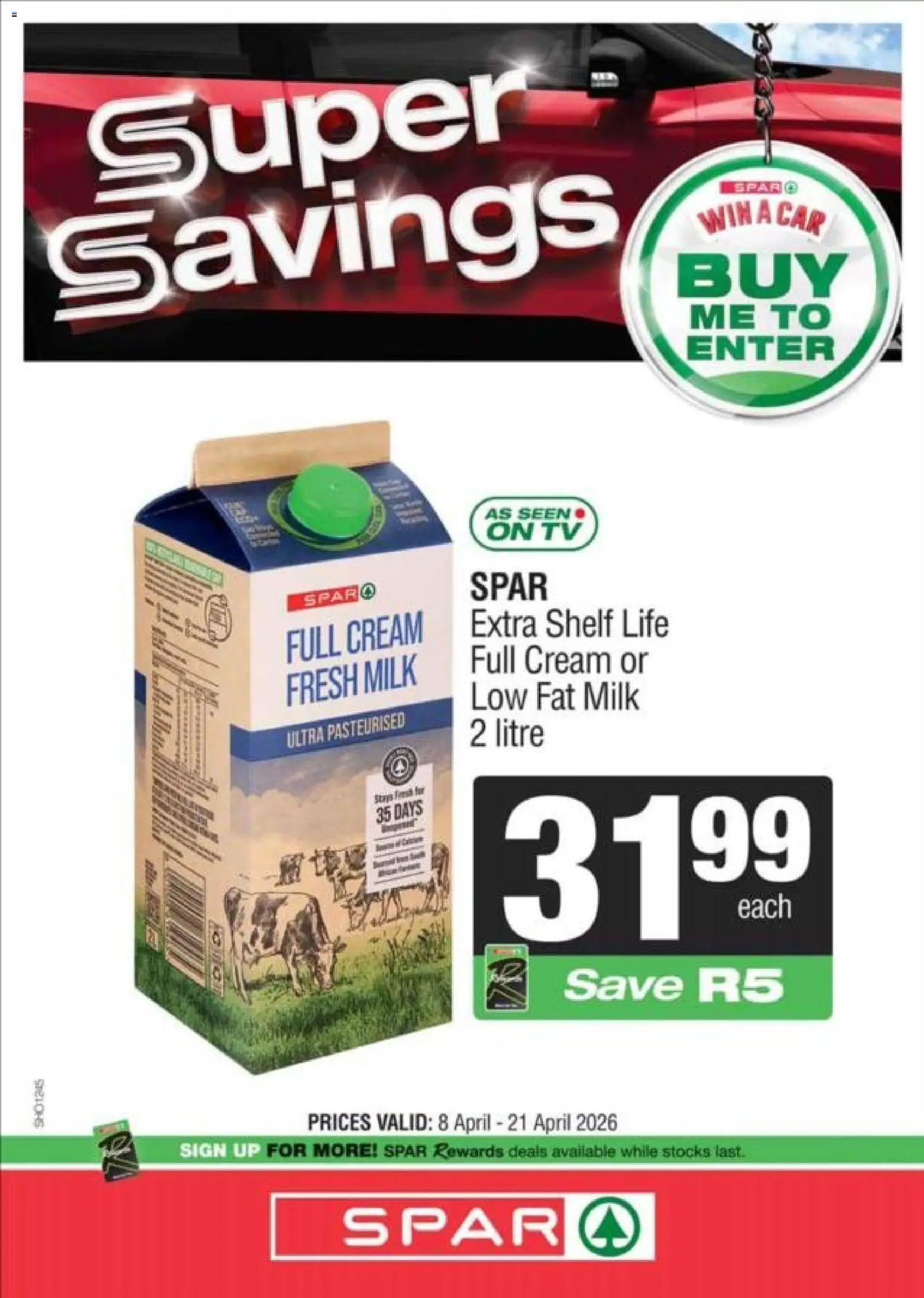 Preview of Spar flyer valid from 08/04/2026 - Milk, Shelf, Cream