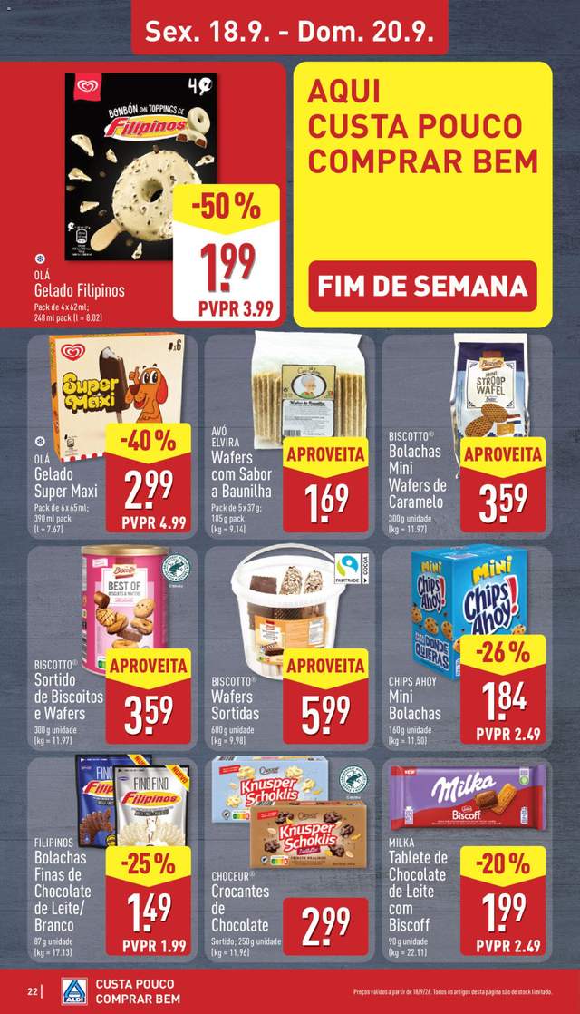 Novo folheto Aldi a partir de 14/09