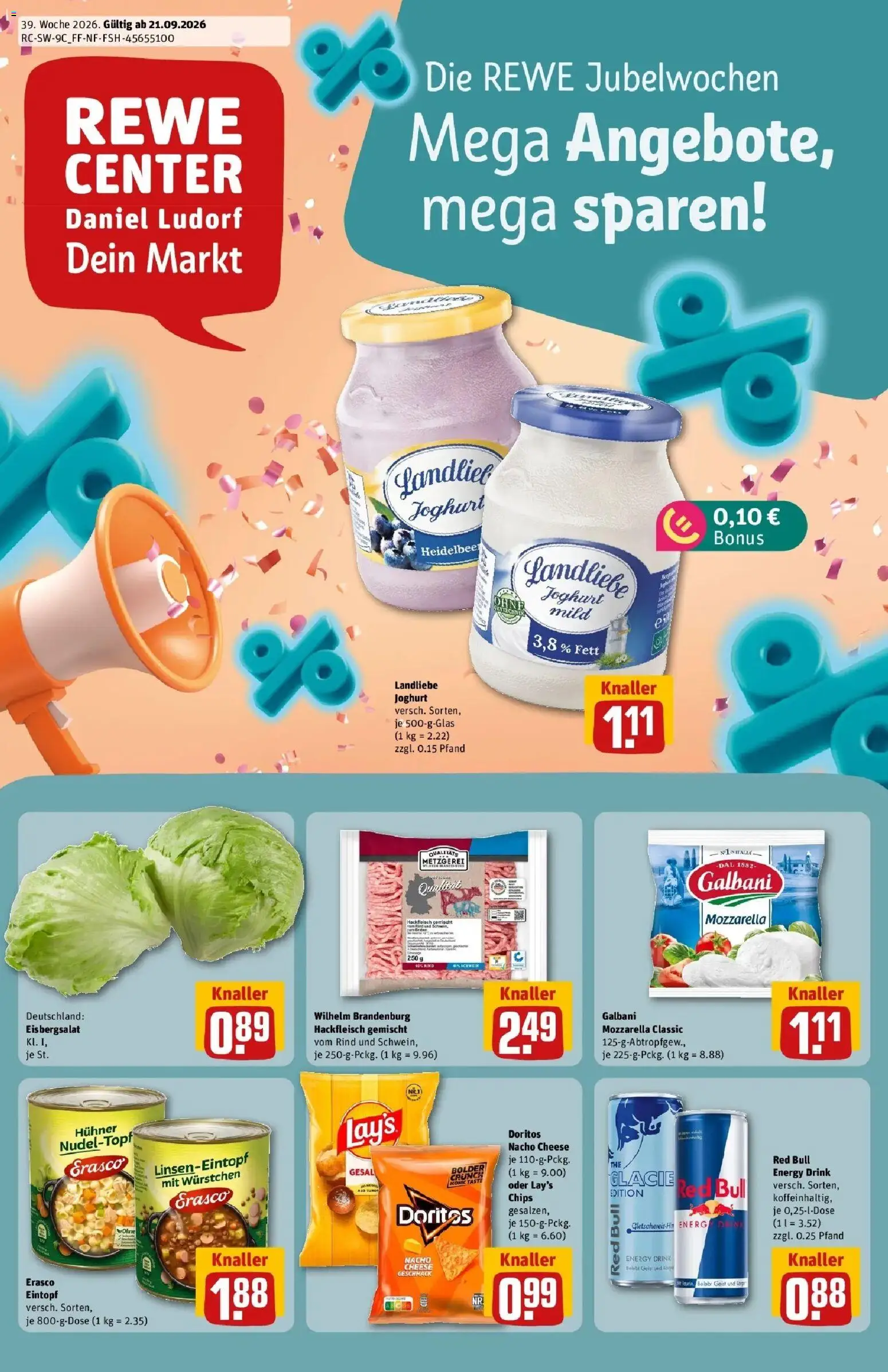 Vorschau von dem Prospekt des Geschäftes Rewe, gültig ab dem 21.09.2026