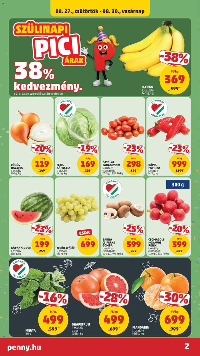 Új Penny akciós újság 08.27.