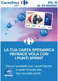 Anteprima dell'opuscolo Carrefour volantino Iper - Punti Sprint Payback dal negozio Carrefour valido da 16/06/2026